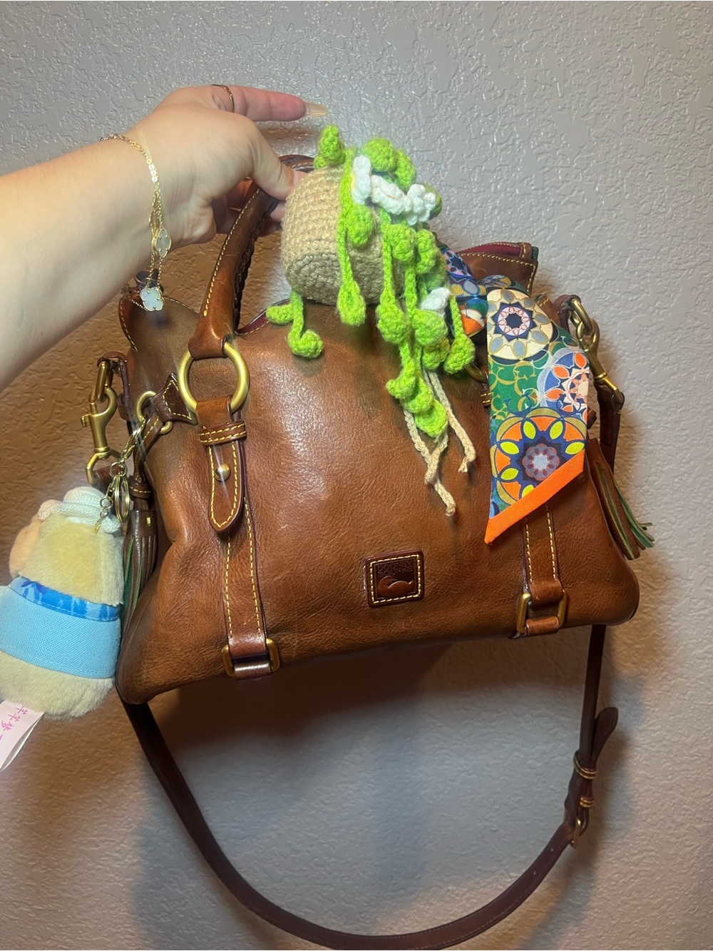 Dooney & Bourke Brown Leather Satchel